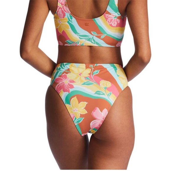 NWT Billabong Chasin Sunbeams High Rise Bikini Bottom size S - Picture 2 of 12